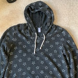 Star pattern cropped hoodie